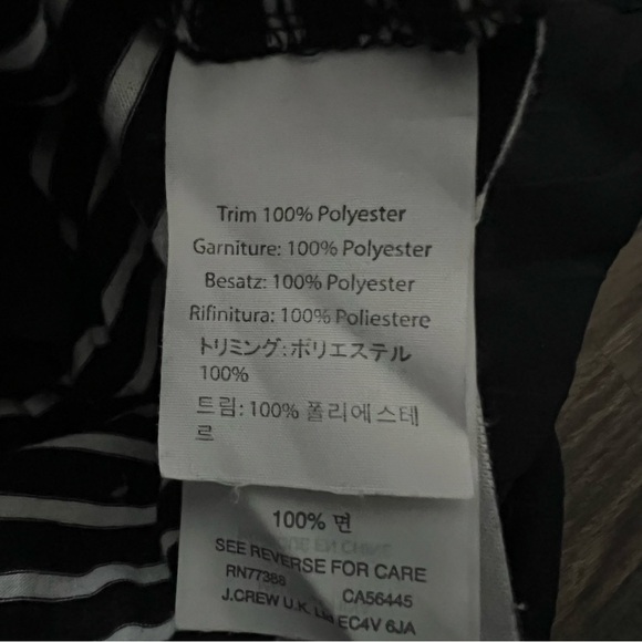 J.Crew Pleated Chiffon-Hem Striped Cute Oversized Shirt - Picture 9 of 11